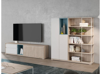 Salón con estantería Muebles en Valencia - Muebles Intermobel
