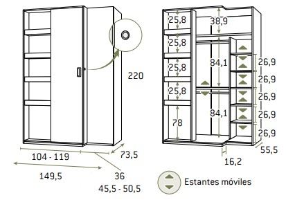 Armarios para habitaciones juveniles de Glicerio Chaves